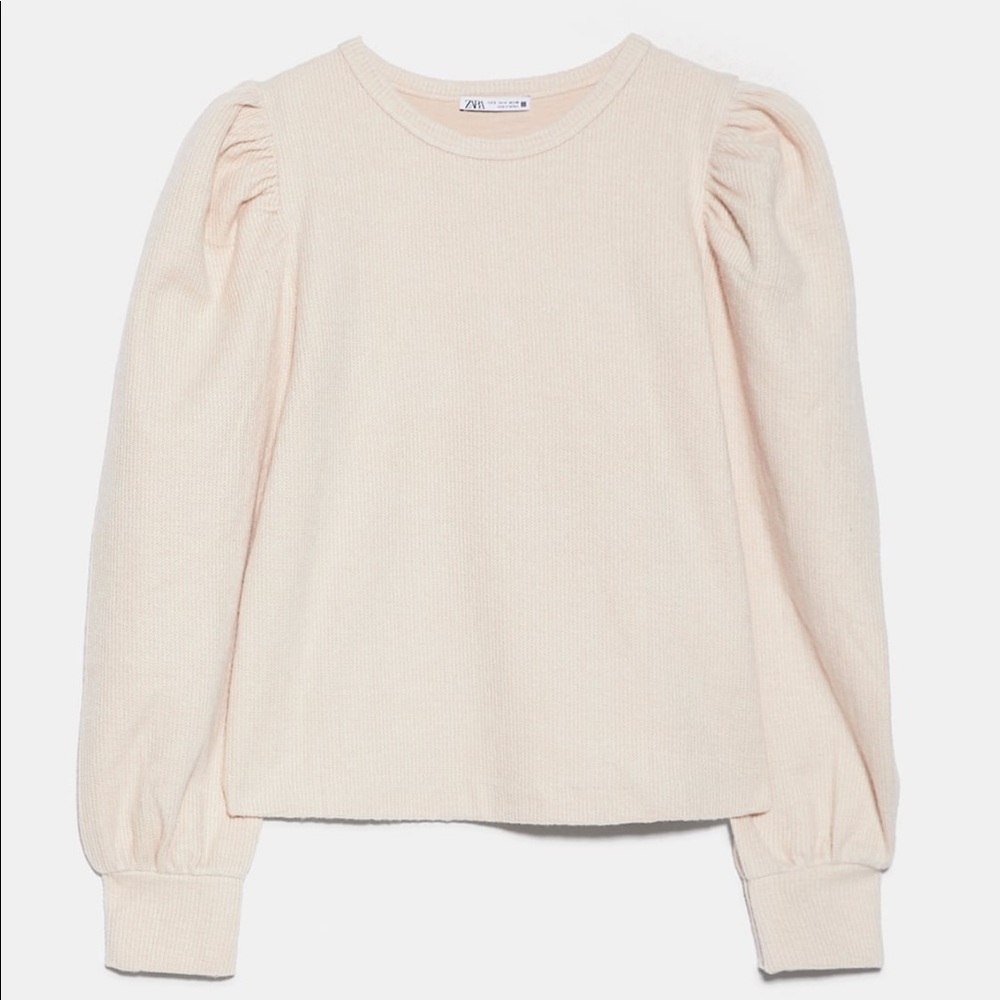 ZARA SOFT TOUCH BALLOON SLEEVE SWEATER - Picture 11 of 12